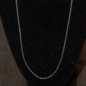 .925 Silver Delicate oval link Chain 18"